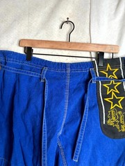 Break Point Brazilian Jiu-Jitsu Gi Pants Men’s 38 Blue Embroidered Drawstring