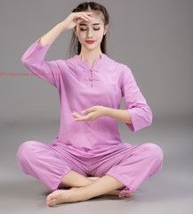 Linen Unisex Chinese Tai Chi Uniforms Kung Fu Clothing YOGA Fitness Zen Clothes