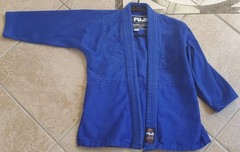 Fuji Gi Martial Arts Uniform blue BJJ MMS JUDO JUJITSU etc Size 00 + white Belt