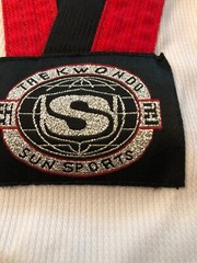 Taekwondo Top Sun Sports White Martial Arts CHILD KID SZ 0000 Patches Halloween