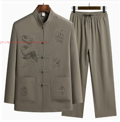 Casual National Style Tang Clothes Tai Chi Uniform Wing Chun Kung fu Suit Outfit