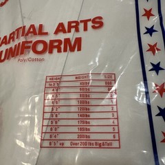 Tiger Claw’s SPARMASTER Martial Arts Uniform Jacket Only Size 3
