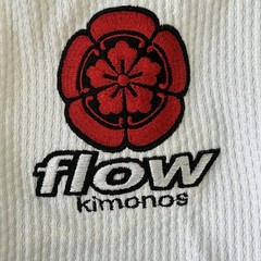 Flow Kimonos Air Brazilian Jiu-Jitsu Martial Arts MMA Jacket Cotton Sz A2H White