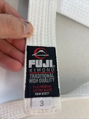 Fuji Gi & Gear BJJ Jiu Jitsu Kimono Jacket Pants Belt Men A3 White Martial Arts