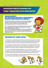 Mooto TAEKI Training Patch 1set (10 each) for Martial Arts Uniform Taekwondo TKD