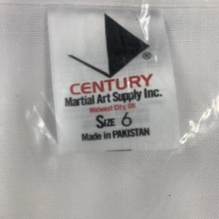 Century Martial Arts TKD Dobok Uniform Size 6 White Jacket Pants Belt New Sealed