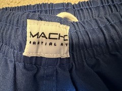 Lot 2 Martial Arts Karate Student Youth Pants Size 2 / 160 -White and Macho blue