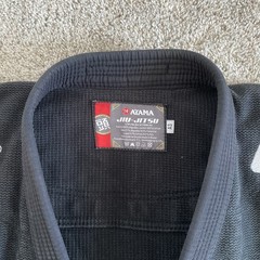 Vtg Atama Jiu-Jitsu Kimono Gi Top Black Cotton Made in Brazil Size A3 BJJ Jacket