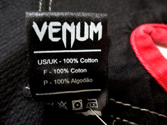 Venum Jiu Jitsi „Challenger” Series Jacket Youth Size C3, Black Cotton Red Trim