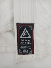 Gracie Brand Jiu Jitsu Official Gi Set White Sz 4/170 A2 BJJ Jacket Pants Belt