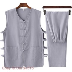 Chinese Kung Fu Tai Chi Vest Sleeveless Garment Martial Arts Wingchun Uniform