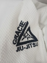 Gracie Brand Jiu Jitsu Official Gi Set White Sz 4/170 A2 BJJ Jacket Pants Belt