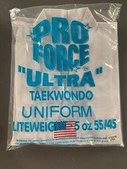 PRO-FORCE Ultra Taekwondo Uniform Liteweight, Size 1, 55/45 Stock No. 2791, NEW