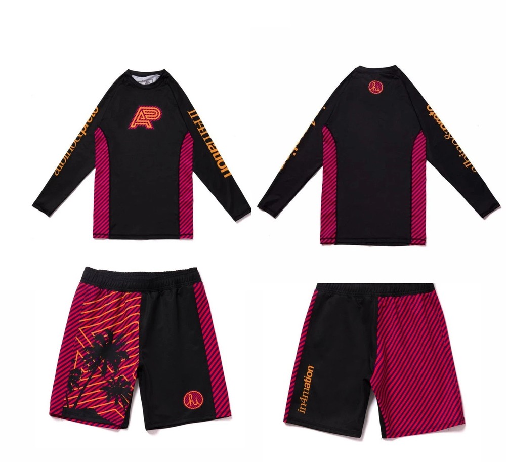 Albino & Preto x IN4MATION 2 Long Sleeve Rash Guard & Shorts – MMA / No-Gi Gear