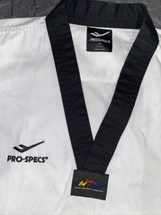 Pro-Specs Taekwondo Jacket Shirt WTF Dobok White Sz 3 (L) 170