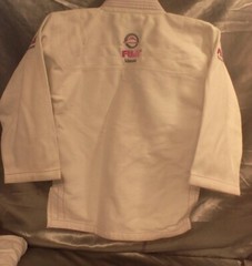 FUJI KIMONO SEKAI WOMENS TOP AND PANTS SIZE WC2 JIU-JITS Pink Floral Embroidery