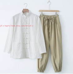 High Quality Chinese Kung Fu Linen Uniform Martial Arts Tai Chi Suit Wushu Suit