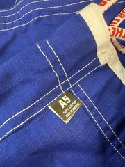 Gold Bjj Aeroweave Jiu Jitsu Gi – Size A5 Adult Blue W/Red IBJJF Judo MMA