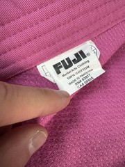 Fuji Kimonos BJJ Brazilian Jiu Jitsu Kimono Gi Jacket Girls XS Top Pink Ribbon