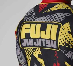 Fuji Yellow Flex Lite MMA BJJ Jiu Jitsu Short Sleeve SS Rashguard Black/Yellow