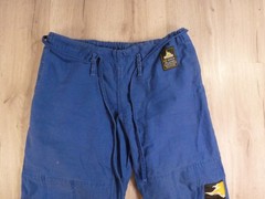 Vulkan Jiu Jitsu Pants Men A2 32×25 Blue Drawstrings Heavy 100% Cotton Loose Fit