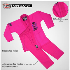 Taipan Kids Brazilian Jiu Jitsu BJJ Gi Grappling Kimono Lightweight White Belt