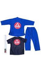 Gracie Barra Gi Jiu Jitsu Set Youth Blue Y2 GB Edition w/dry Fit tee Shirt /belt