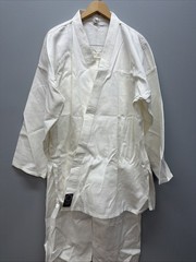 PRO FORCE WHITE KARATE UNIFORM GI LITE WEIGHT Adult SIZE 5 (top & bottom)