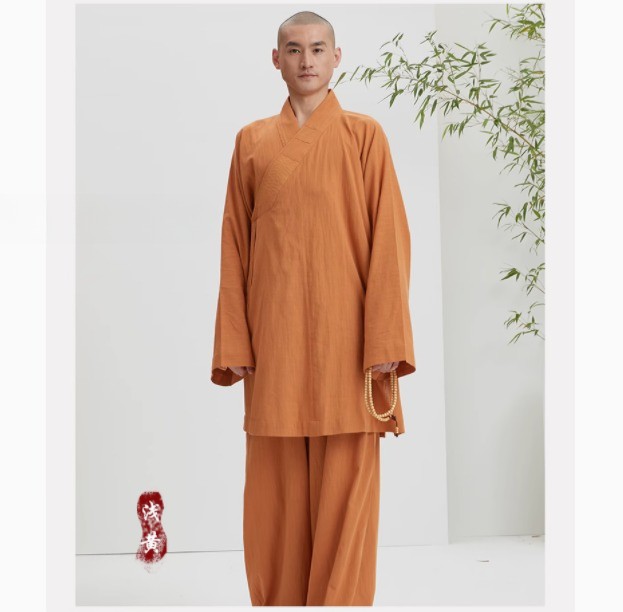 Buddhist Shaolin Monk Robe Full Set Cotton Thin Kung Fu Suit Meditation Uniforms