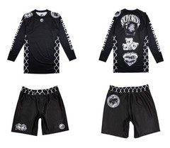 Shoyoroll Batch 142 Aces Rash Guard LS No Gi Bjj Shorts Set Jiu Jitsu Uniform