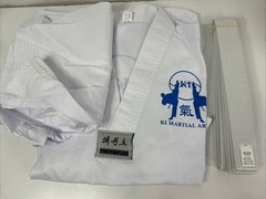 Dynamics Taekwondo Martial Arts Size 2/160 Uniform White Pants Top Belt