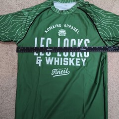 Leg Locks And Whiskey Rash Guard Komainu Apparel Mens Large Green Jiu Jitsu MMA
