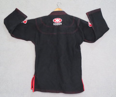Kozen Official Jiu Jitsu Unisex A3 Black Red Kimono Standard Fighter Embroidered