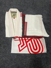 Albino & Preto BJJ Gi – Batch 8 (White) – Premium Quality 450 GSM