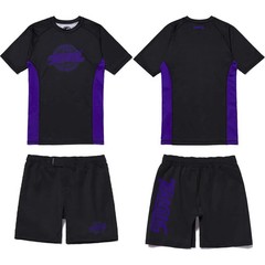 Shoyoroll Purple Haze BJJ Training Outfit: Rash Guard & Fitted Shorts