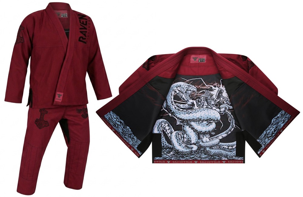 Raven Fightwear Men’s Thor Nordic Brazilian Jiu Jitsu Uniform Premium BJJ Gi Mar