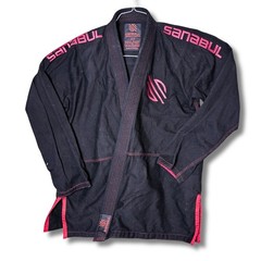 Sanabul BJJ Gi Jacket Kimono Top A3 Large Black Mens Adult Jiu Jitsu Training