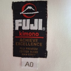 Fuji Pants Only Size AO White Martial Arts Karate Belted 'Pre Owned’