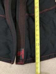 Sanabul Gi Top Brazilian Jiu Jitsu Size A0 Black Red Embroidery Martial Arts MMA