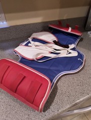 New Tae kwon do Reversible Body Padding Size 2, Blue And Red