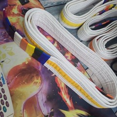 LOT OF 5 Pro Force Karate Belts Martial Arts Double Wrapped Reinforced & BAG