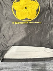 5 Elements Jiu-Jitsu Long Sleeve Rash Guard Black Yellow Size S