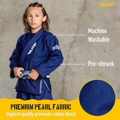 Elite Sports IBJJF Ultra Light BJJ Brazilian Jiu Jitsu Gi for Kids with Presh…