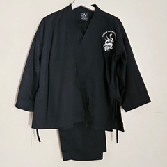 Comba Tai Martial Arts Academy Uniform Black 2 Piece Uniform Set, Size 2 Student