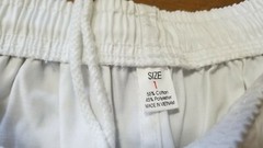 Karate Judo White Uniform Set Jacket and Pants Size 1 Extra Yellow Belt NEW