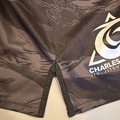 Charles Gracie Jiu Jitsu Academy No Gi Shorts Black Gray BJJ MMA Men 34/7