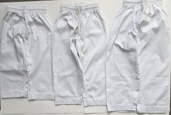 Youth White Martial Arts Uniform Pants Karate Taekwondo Sizes 0000-6