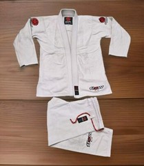 Flow Kimono Air White 100% Cotton BJJ JIU-JITSU GI Top Bottom A1L