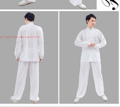 Unisex Cotton Kung Fu Tai Chi Uniform Morning exercise martial arts Clothes Suit