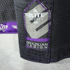 Elite Sports BJJ Gi Top Black Purple Trim Youth C2 Jiu Jitsu